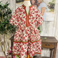 Womens Entro Floral Midi Dress 2X EUC