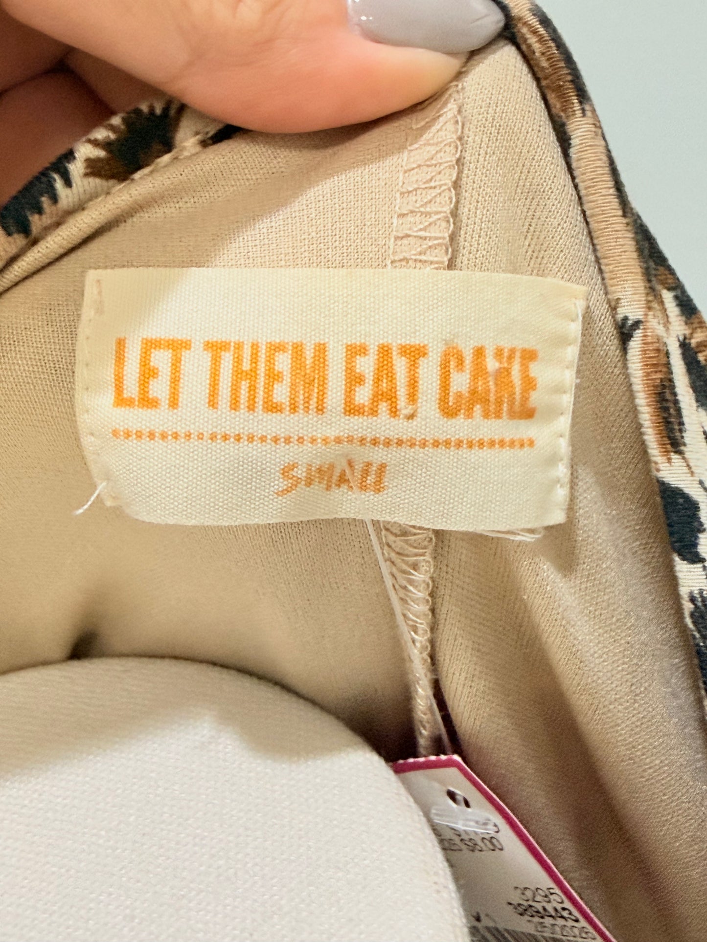 Womens Let Them Eat Cake Leopard Midi Dress Small EUC