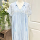 Womens J. Marie Blue Floral Dress Large EUC