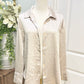 Womens Mystree Satin Button Down Small NWT