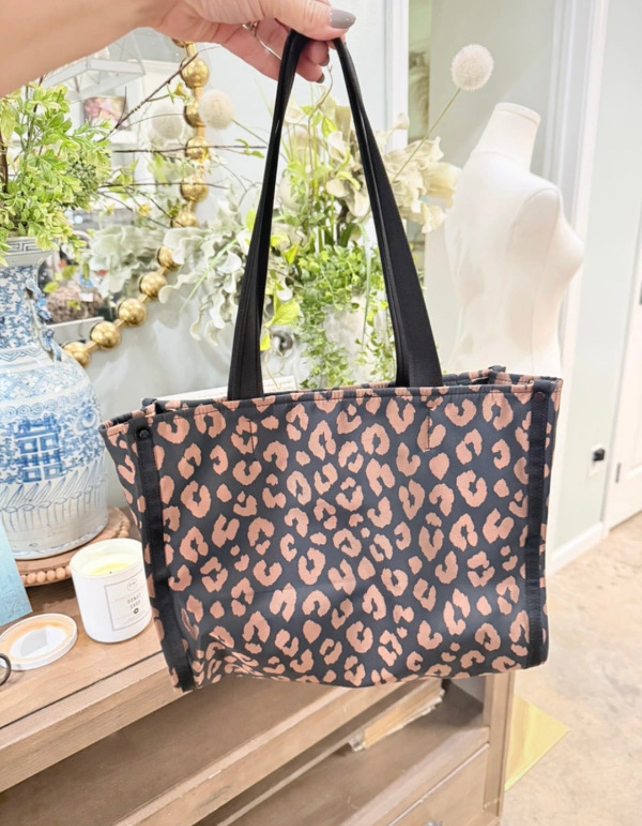 Kate Spade Leopard Nylon Tote EUC