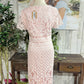 Womens Preston & York Pink Eyelet Dress Size 8 EUC