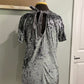 Womens Grey Crushed Velvet Blouse Size Small