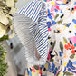 Womens Flutter Sleeve Floral Blouse Large EUC