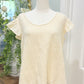 Womens Cream Gauzy Blouse Medium EUC