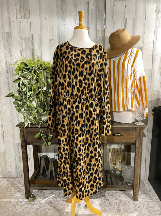 Womens Leopard Dress 3XL