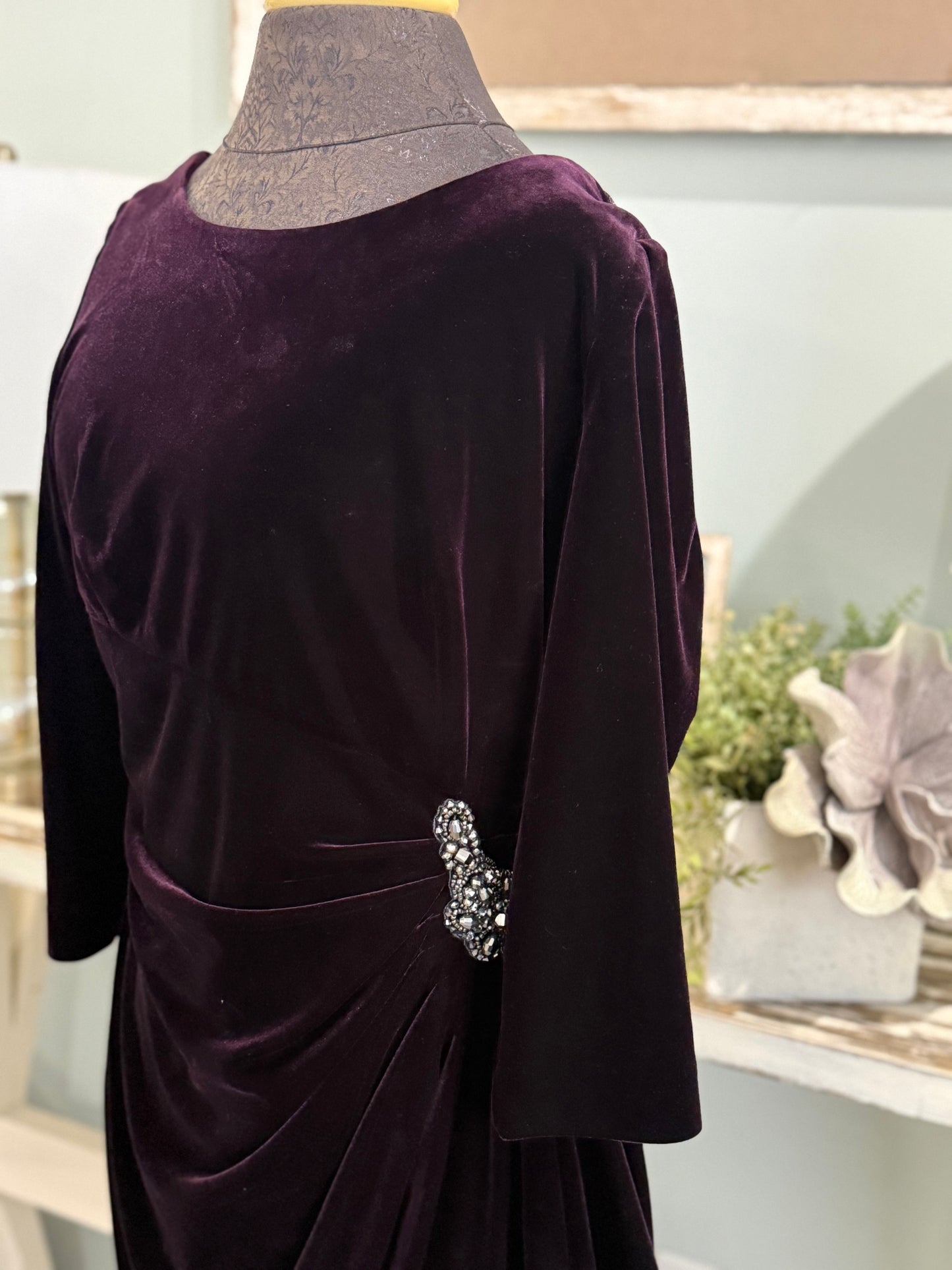 Womens Alex Velvet Dress Size 10