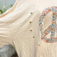 Womens Easel Peach Burnout Tshirt Large EUC