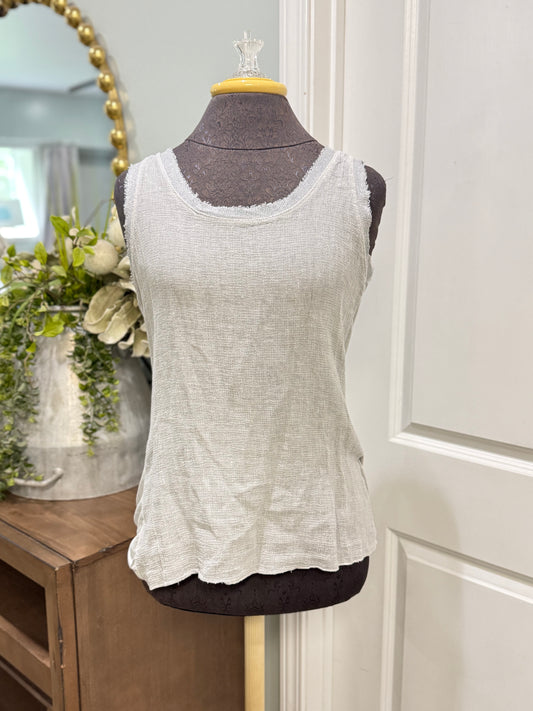 Womens Grey Suzy D Tank Large EUC