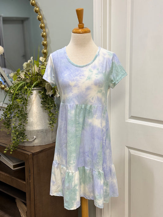 Womens Pink Rose Tie Dye Dress Size XL