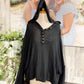 Womens Black Knitted Hoodie Oversized Pullover Medium EUC