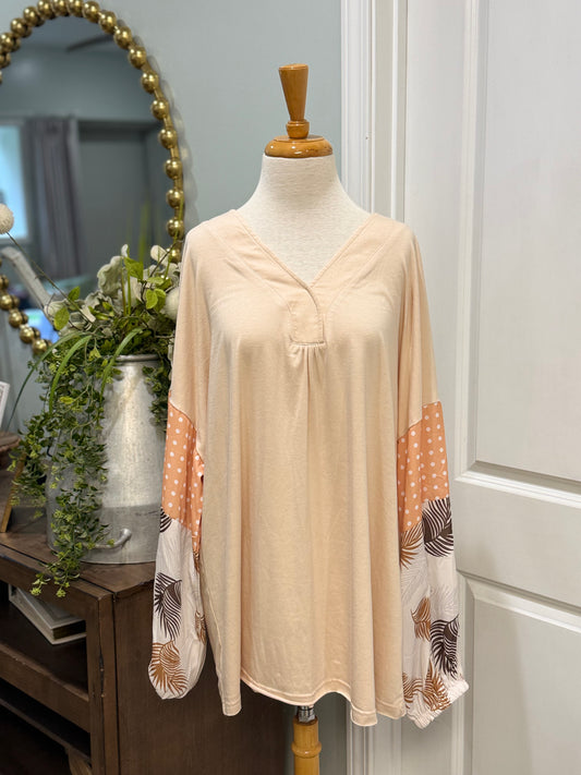 Womens Balloon Sleeve Blouse Size 2XL