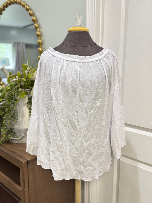 Womens Coco+Carmen Peasant Blouse S/M EUC