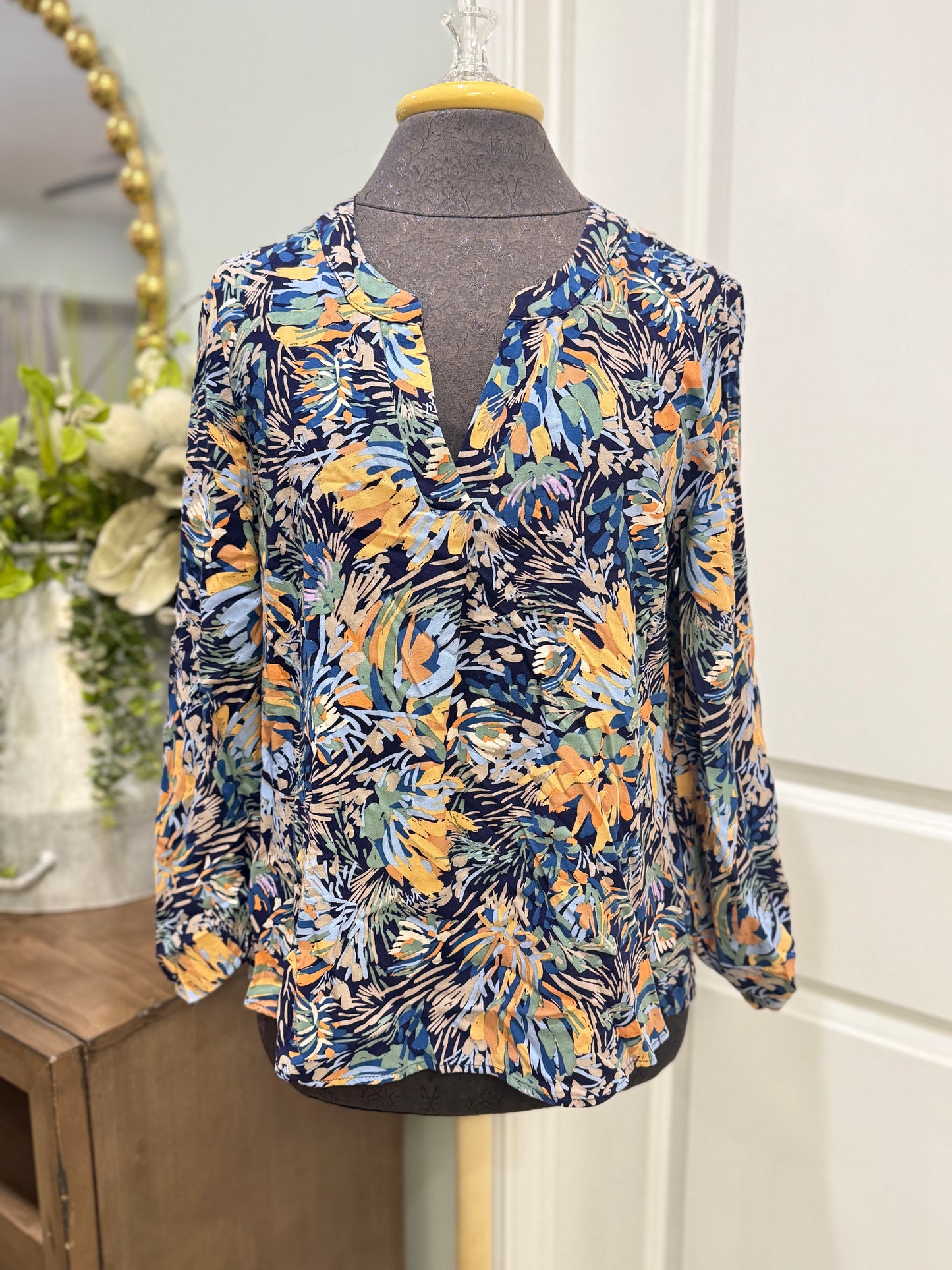 Womens Emily Wonder Floral Blouse Medium EUC