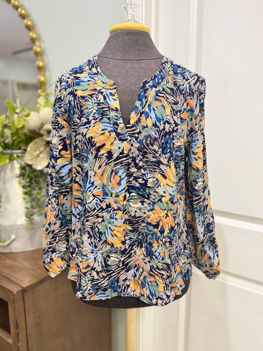 Womens Emily Wonder Floral Blouse Medium EUC