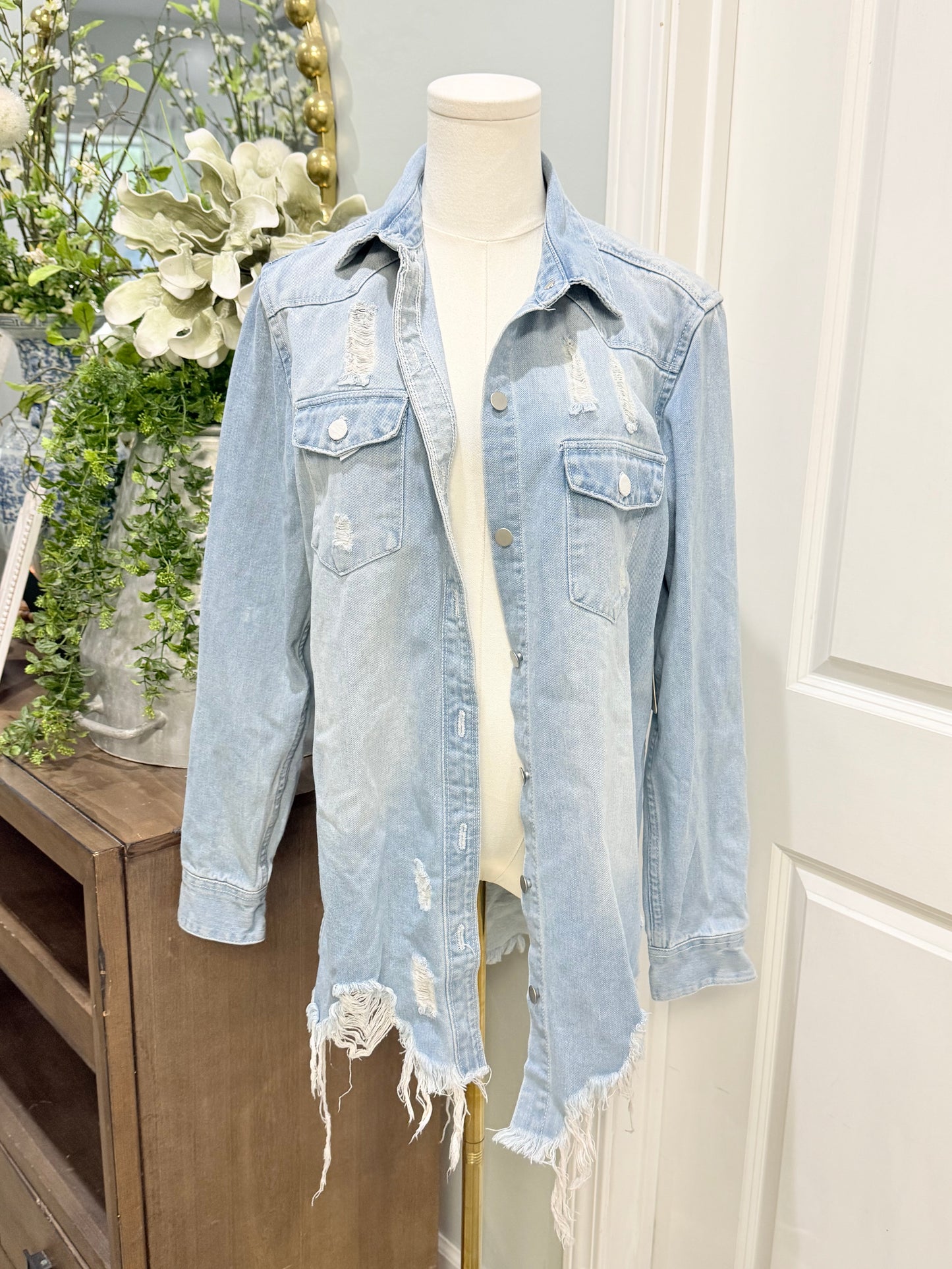 Womens American Bazi Denim Jacket Size Small EUC