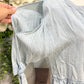 Woemsn Denim Peplum Blouse Large EUC