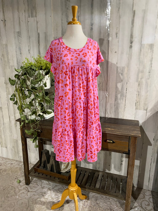 Womens Entro Leopard Dress Sz Medium