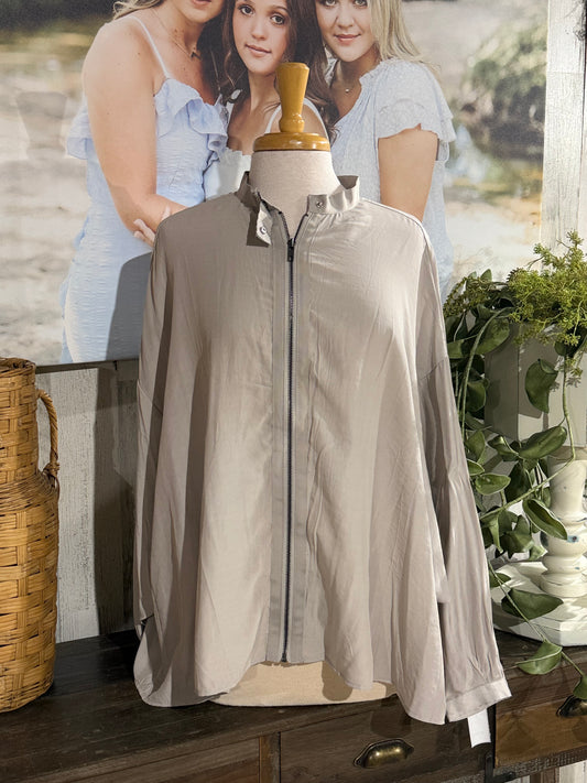 Womens Easel Blouse Satin Large