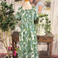 Womens Jodifl Floral Smocked Dress Large NWT