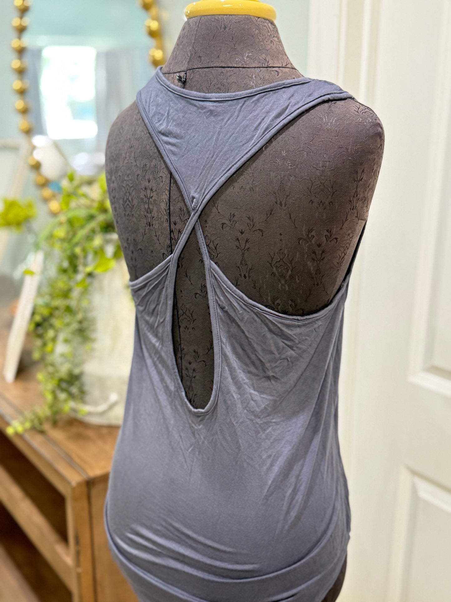 Womens Grey Athletic Tank Medium EUC