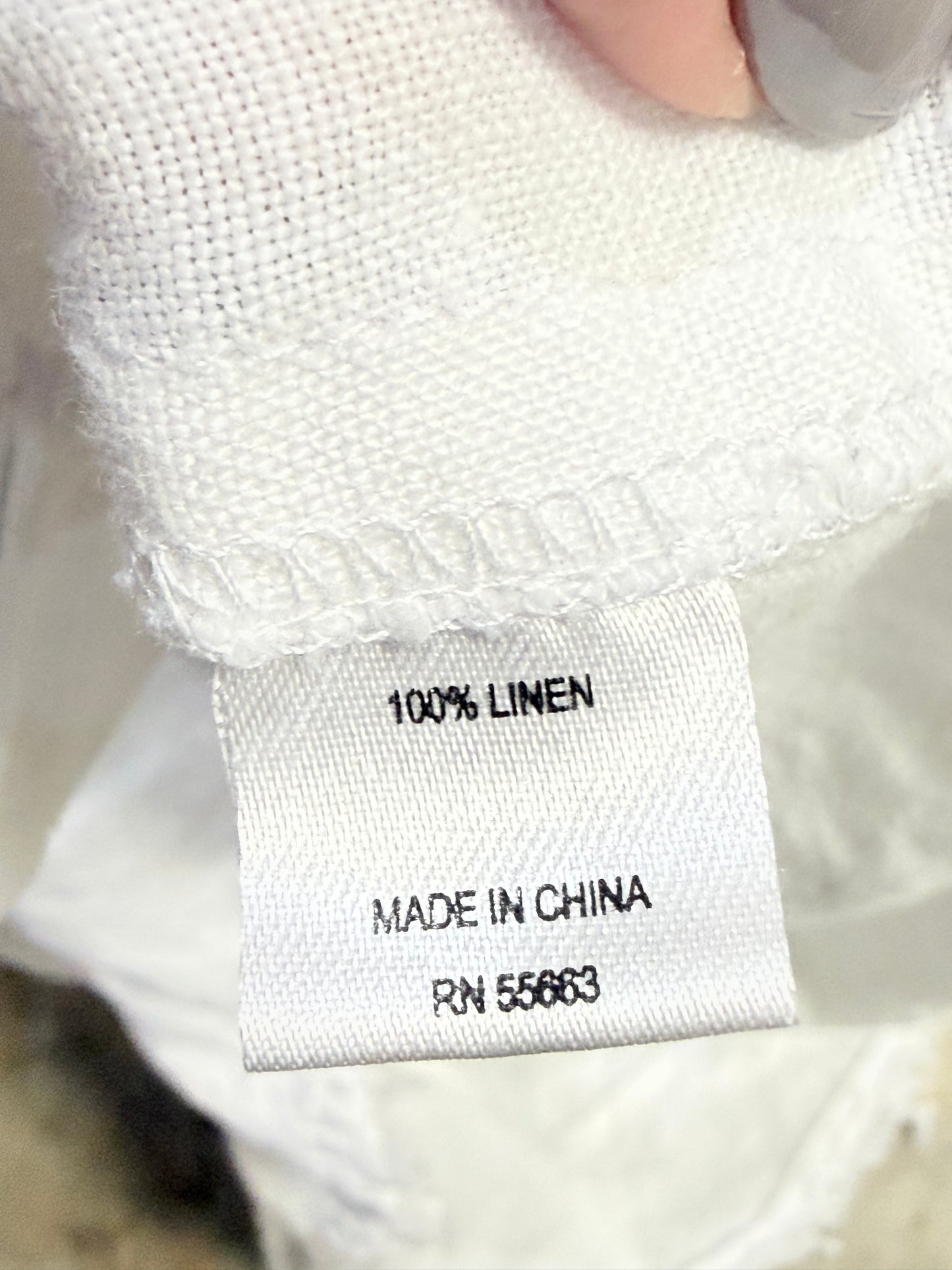 Womens For Cynthia White Linen Skirt XL EUC