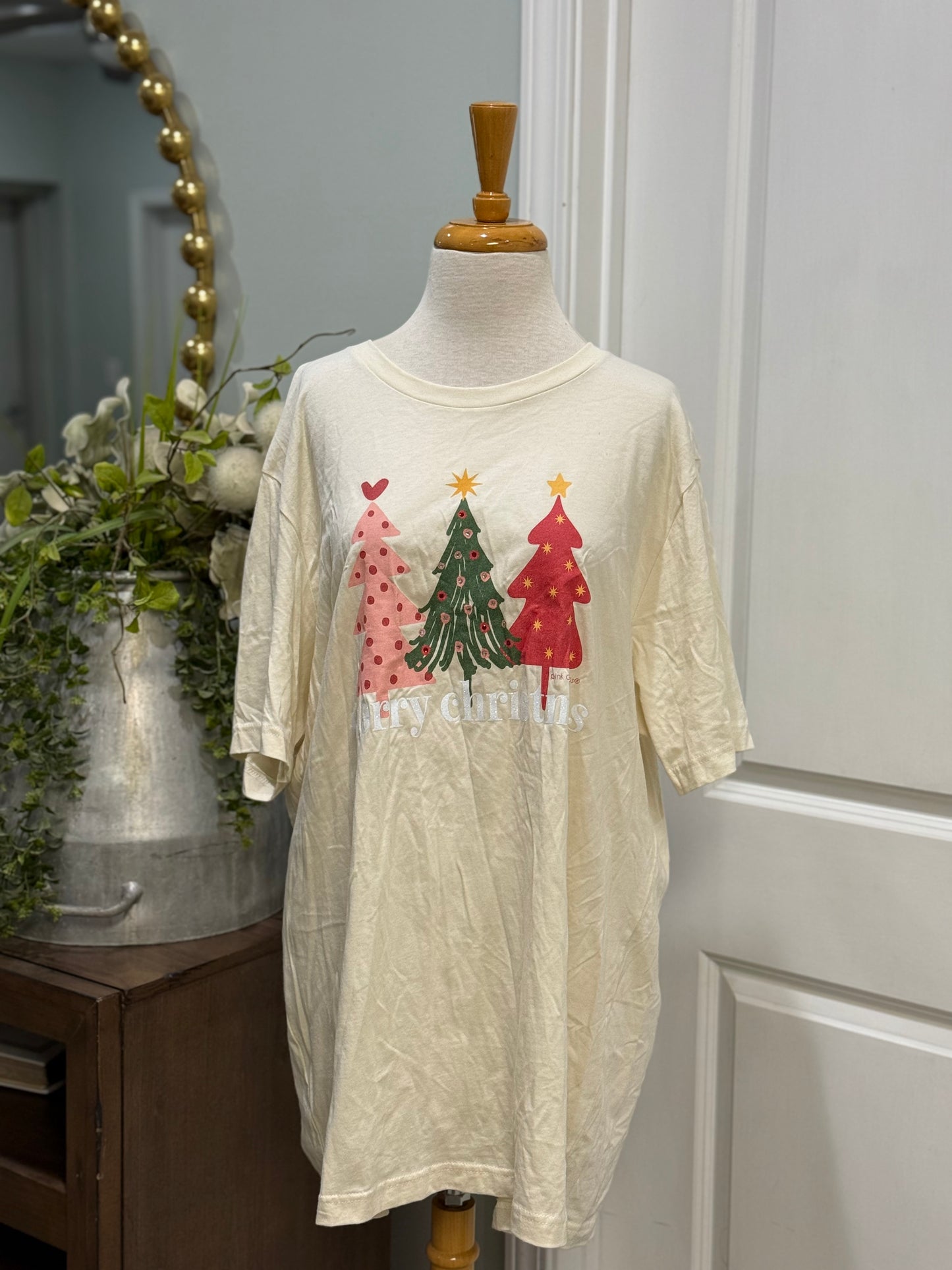 Womens Merry Christmas Tshirt 2X NWT $40