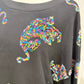 Womens Fantastic Fawn Sequin Tiger Sweatshirt Large EUC