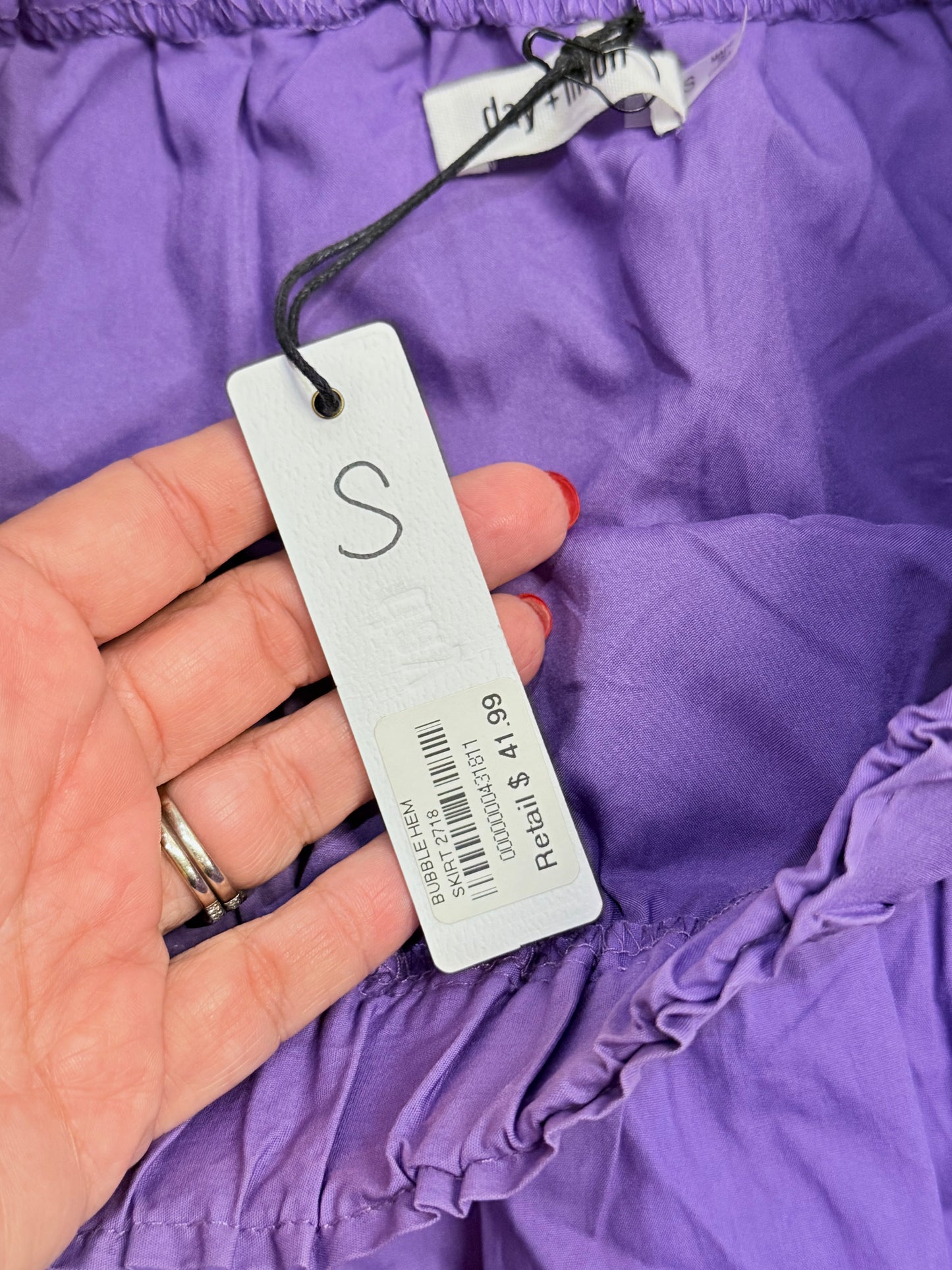 Womens Day+Moon Purple Bubble Skirt Small NWT