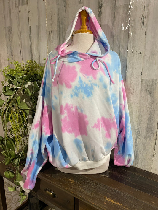 Womens NWT Easel Tie Dye Hoodie Large