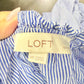 Womens Loft Stripe Blouse Medium Petite EUC