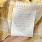 Womens Yellow Checkered Peplum Blouse 1X EUC