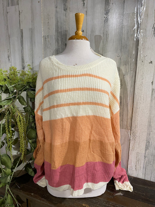 Womens NWT Peach Sweater Large