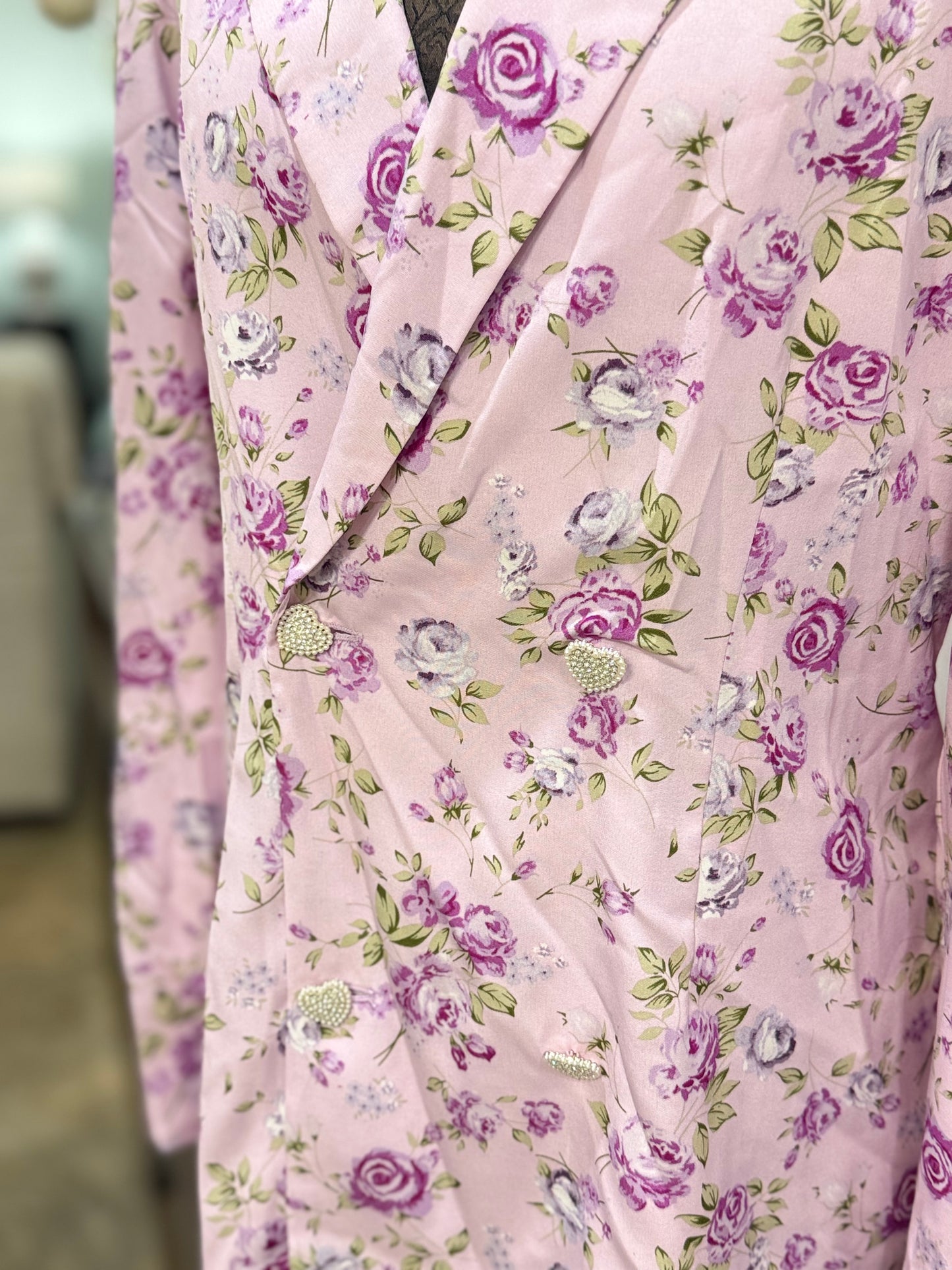 Womens TCEC Lavender Floral Dress Large NWT