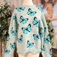 Womens Miss Sparkling Butterfly Sweater L/XL EUC