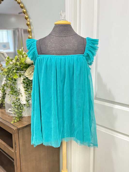 Womens And The Why Tulle Blouse 1X & 3X NWT