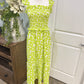 Womens Green Daisy Maxi Dress Medium EUC