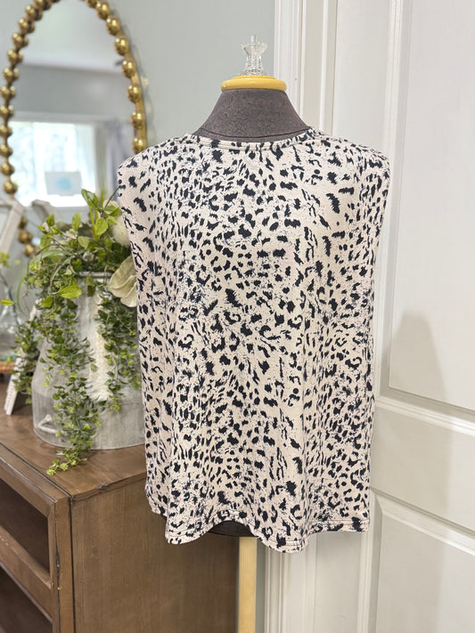 Womens Leopard Blouse Large