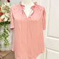 Womens Loft Pink Satin Blouse Small EUC