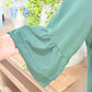 Womens Green Ruffle Sleeve Dress XXL EUC