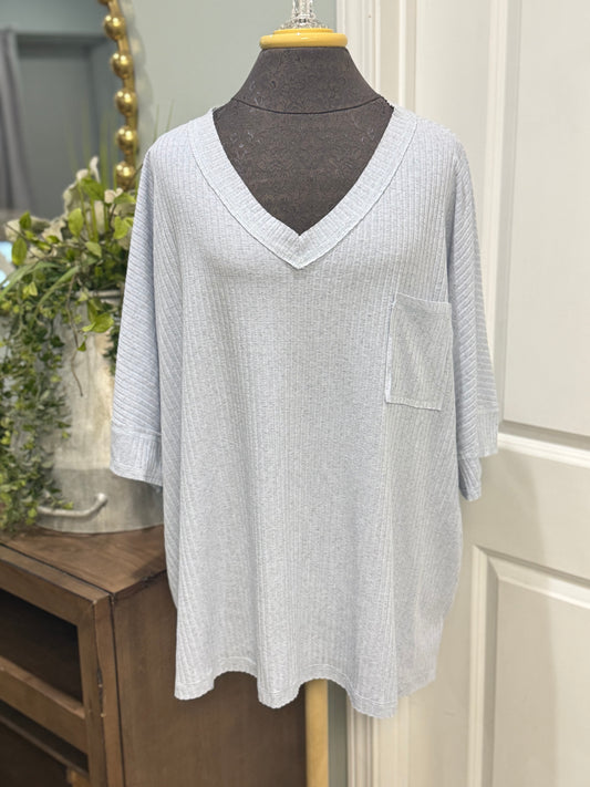 Womens First Love Ribbed Blouse 3X