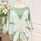 Womens Oli & Hali Raw Hem Oversized Blouse Small EUC