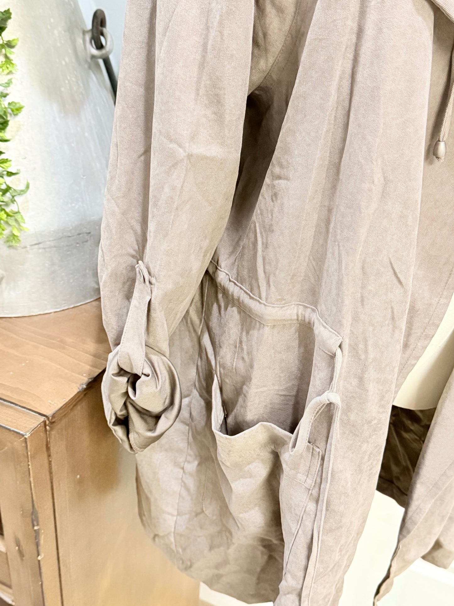 Womens Lightweight Taupe Jacket 1X EUC