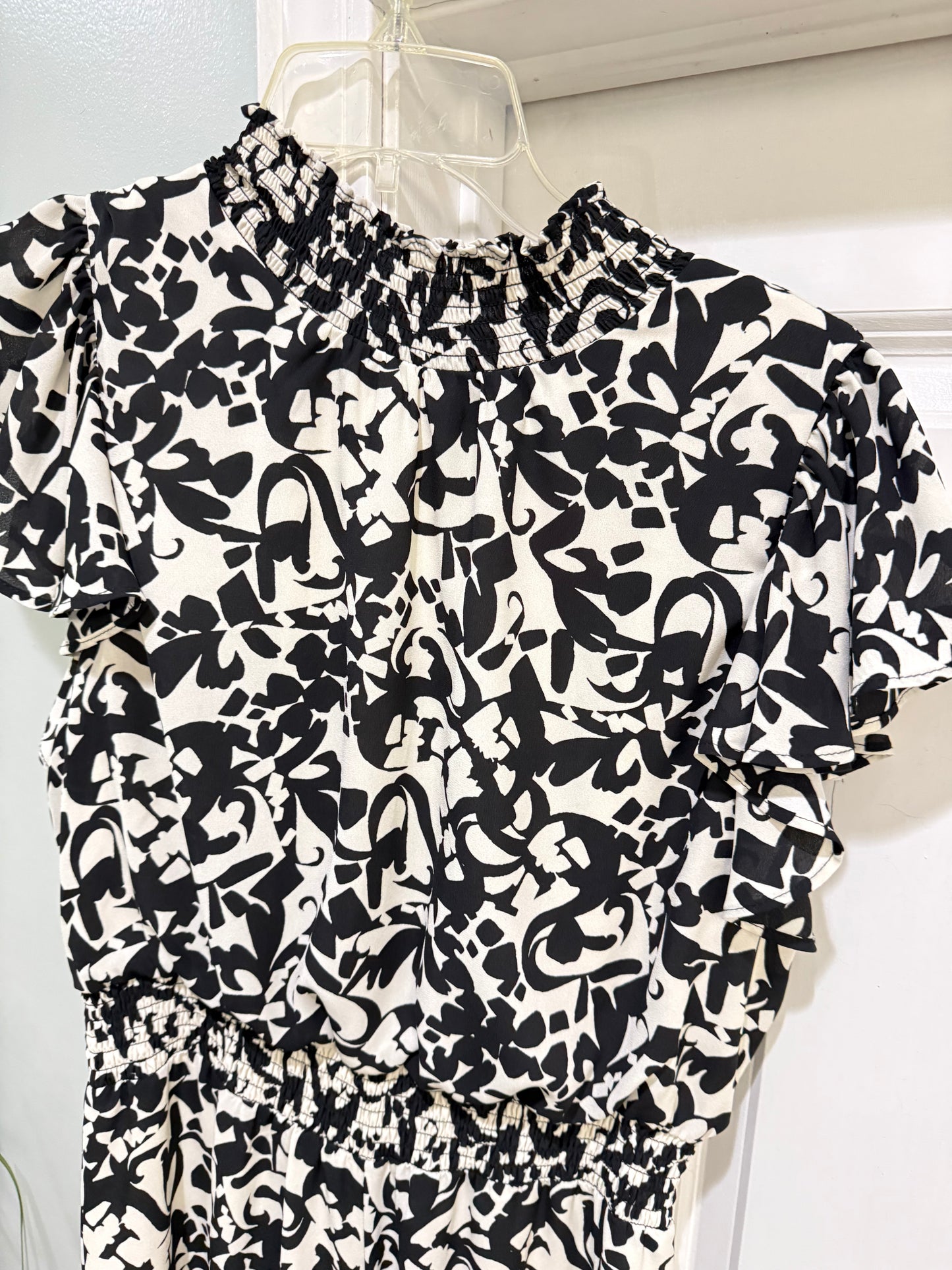 Womens IState B&W Jumpsuit Medium EUC