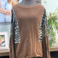 Womens Andthewhy Blouse Size Medium