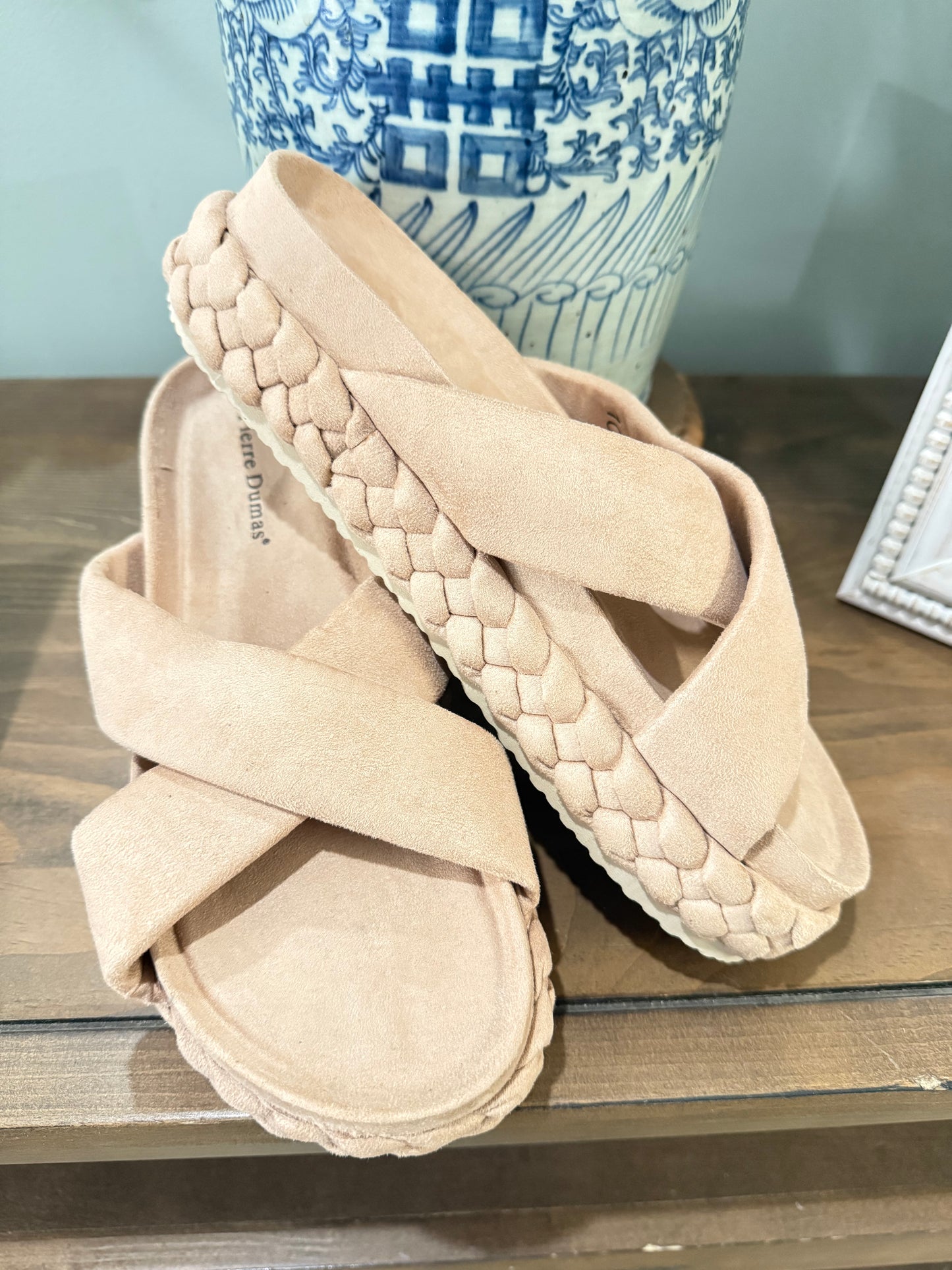 Womens Pierre Dumas Tan Rope Sandals Size 10 New