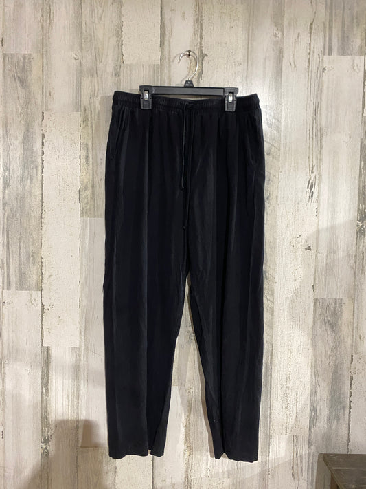 Womens Linenish Black Pants XXL