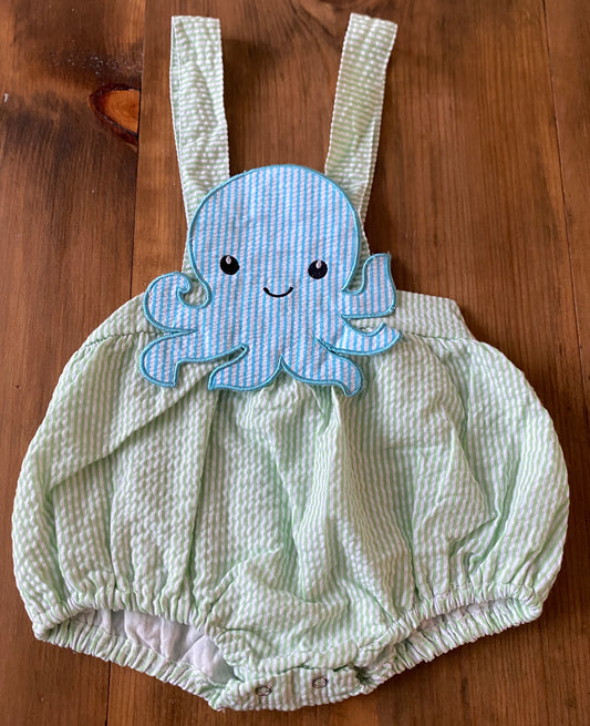Boys Seersucker Octopus Bubble Sz 3T