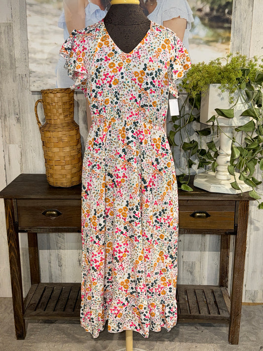 Womens Floral Dress Size Large