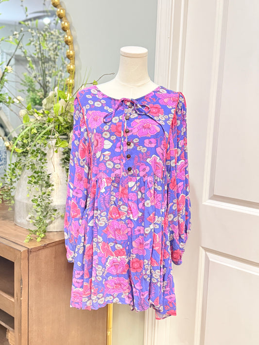 Womens Rustty Dustty Floral Romper 1X EUC